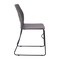 Flash Furniture Gray Plastic Stack Chair with Steel Sled Base RUT-NC499A-GY-GG - alternate 5